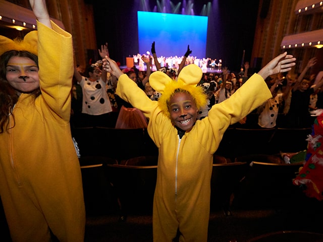 Elementary School Students performing at The Smith Center as a part of Disney of Musial in Schools