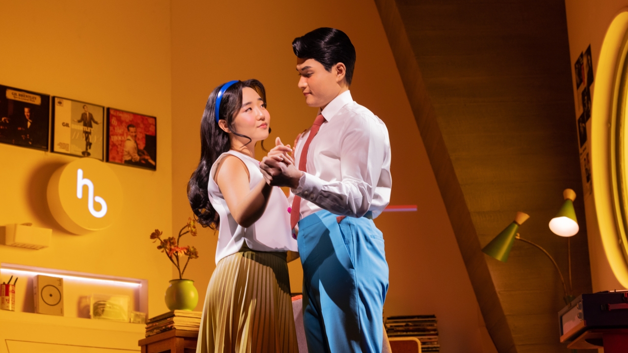 Claire Kwon and Steven Huynh in MAYBE HAPPY ENDING. Credit Matthew Murphy and Evan Zimmerman.