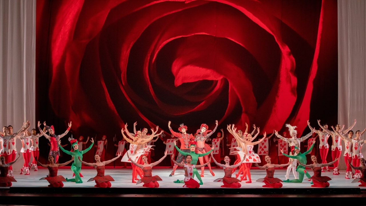 Nevada Ballet Theatre (NBT) in Septime Webre’s Alice in Wonderland featuring NBT Company Artists and students from School of Nevada Ballet Theatre. Photo by Virginia Trudeau