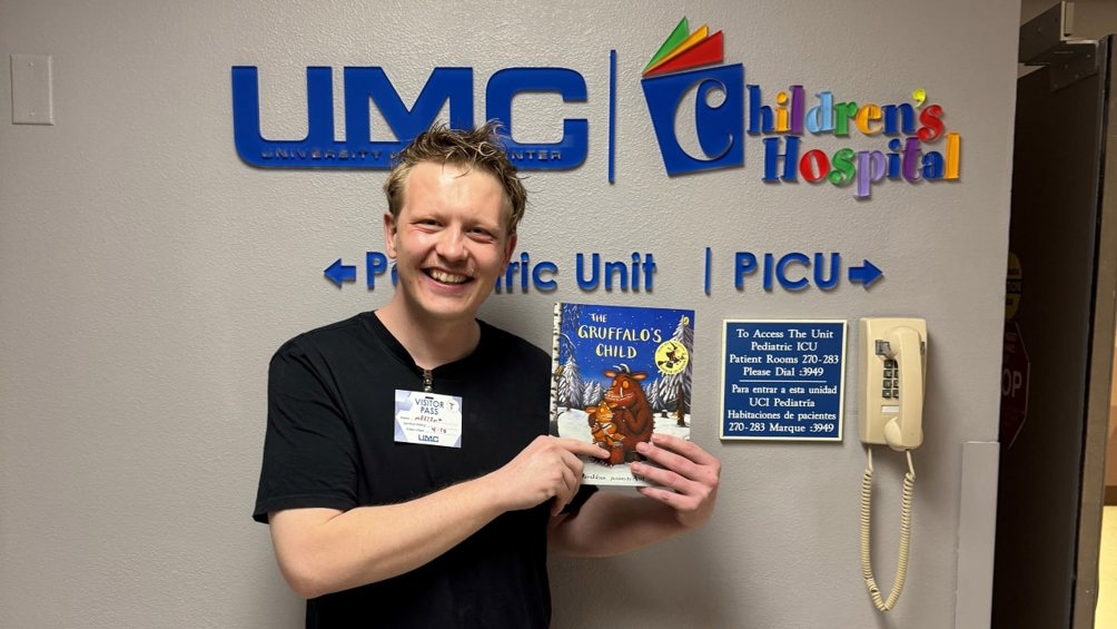 Billy McClearly at UMC Children’s Hospital Photo by John McCoy
