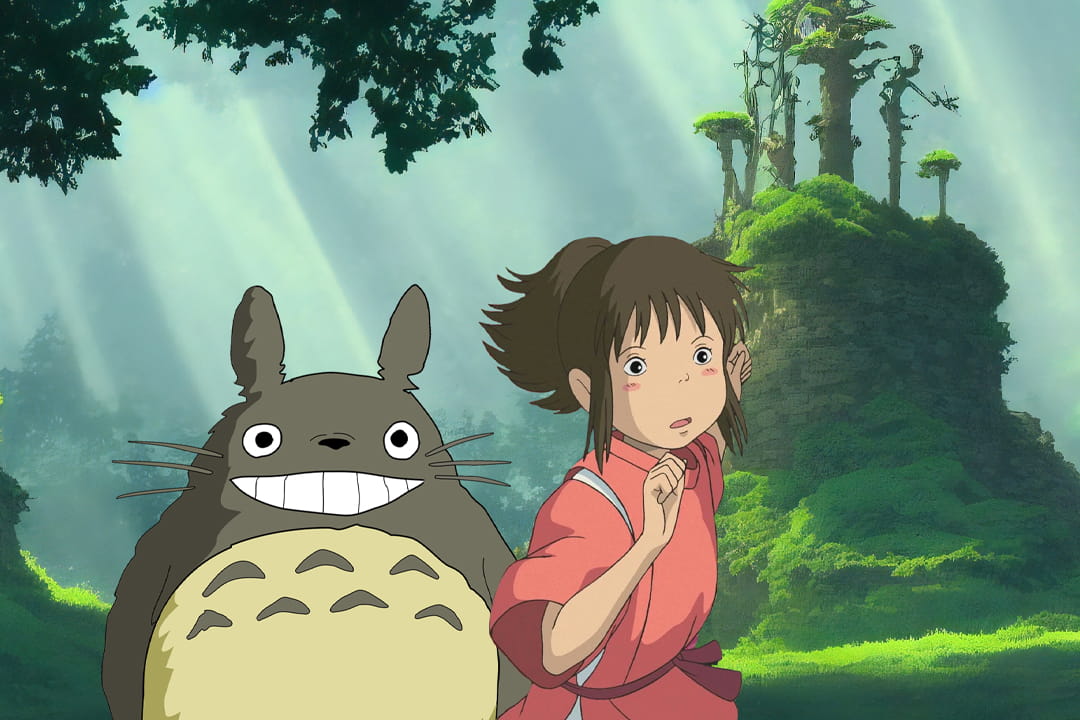 Studio Ghibli Image with Chihiro from Spirited Away and Totoro