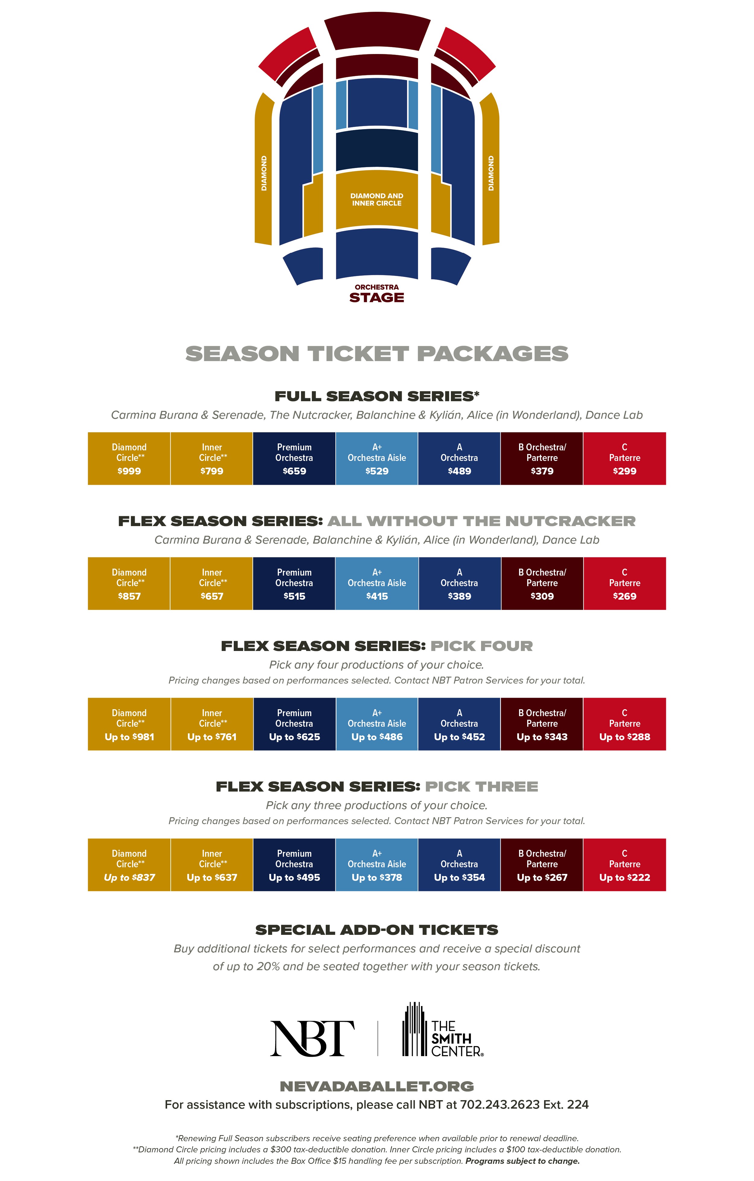 Nevada Ballet Theatre Season Ticket Package Pricing