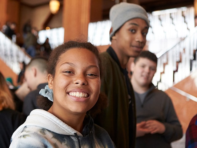 Students at The Smith Center to see a student matinee