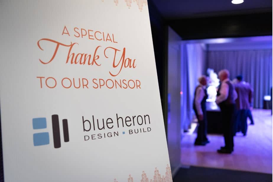 Sponsor signage at a Smith Center event