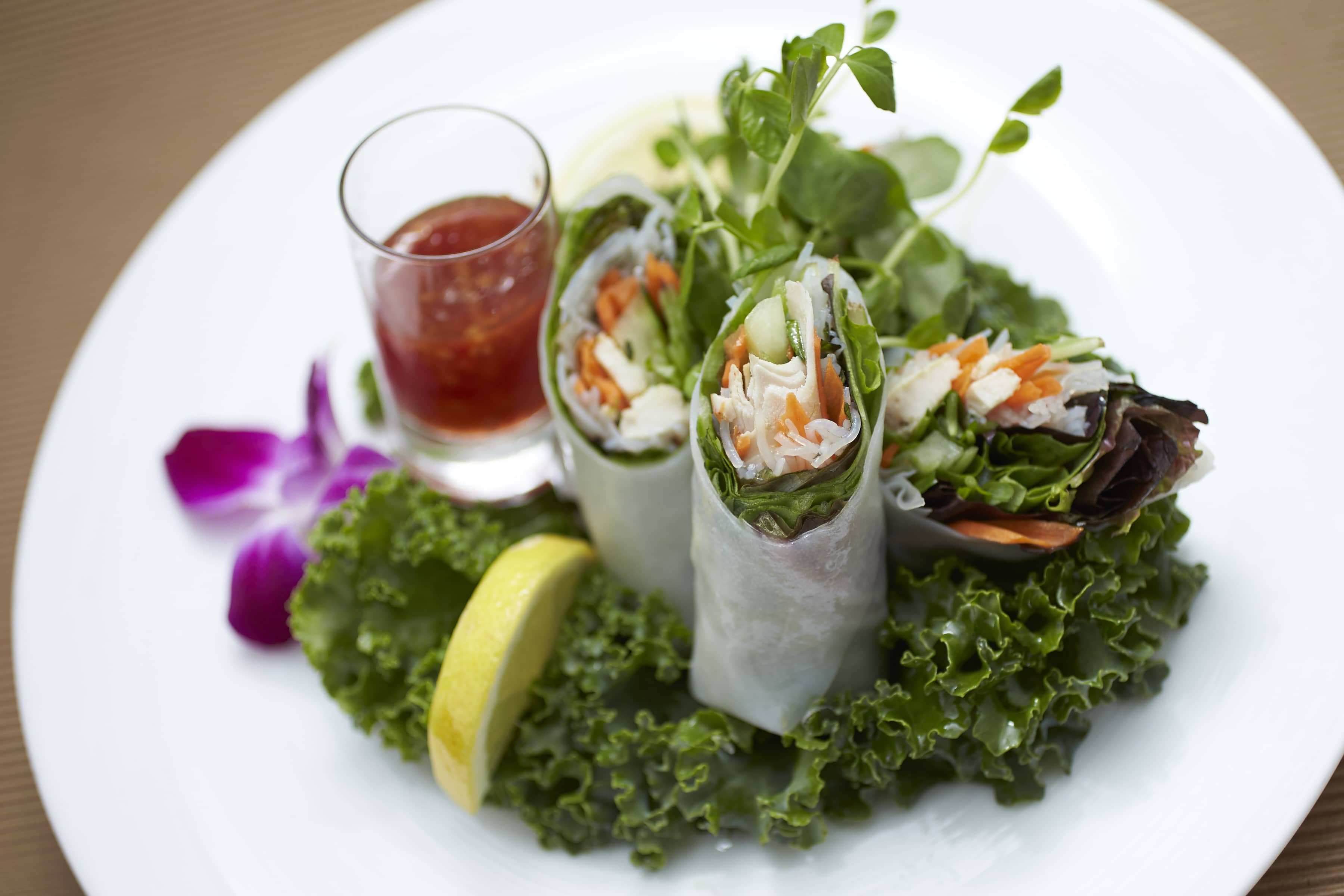 A photo of food in Mezzanine Lounge. 