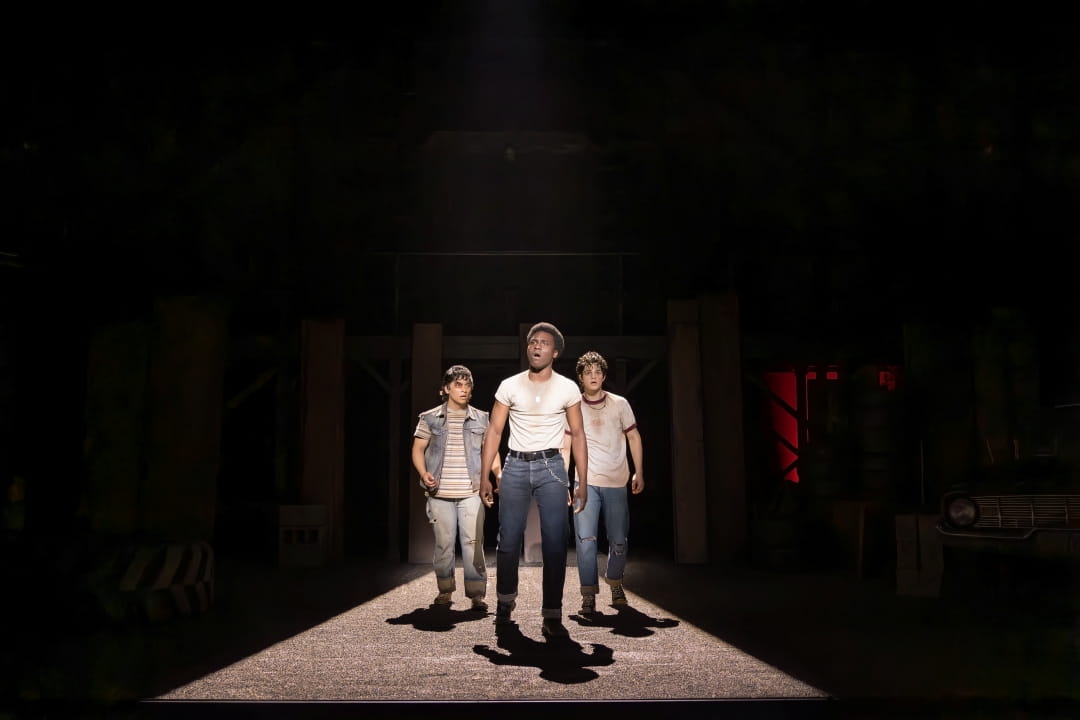 L to R: Bonale Fambrini, Tyler Jordan Wesley, And Nolan White In The Outsiders North American Tour. Photo By Matthew Murphy