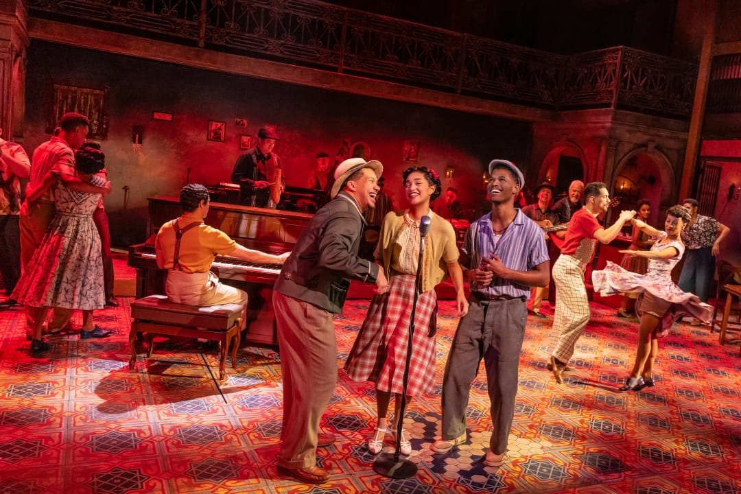 Cast members sing and dance in a club in The Broadway Company of Buena Vista Social Club. Photo By Matthew Murphy 