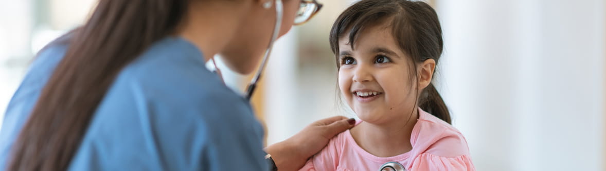 St. Rose Hospital Banner of a Patient Receiving Care